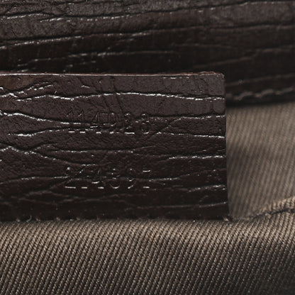 Gucci Monogram Horsebit Clutch Dark Brown 7 of 10