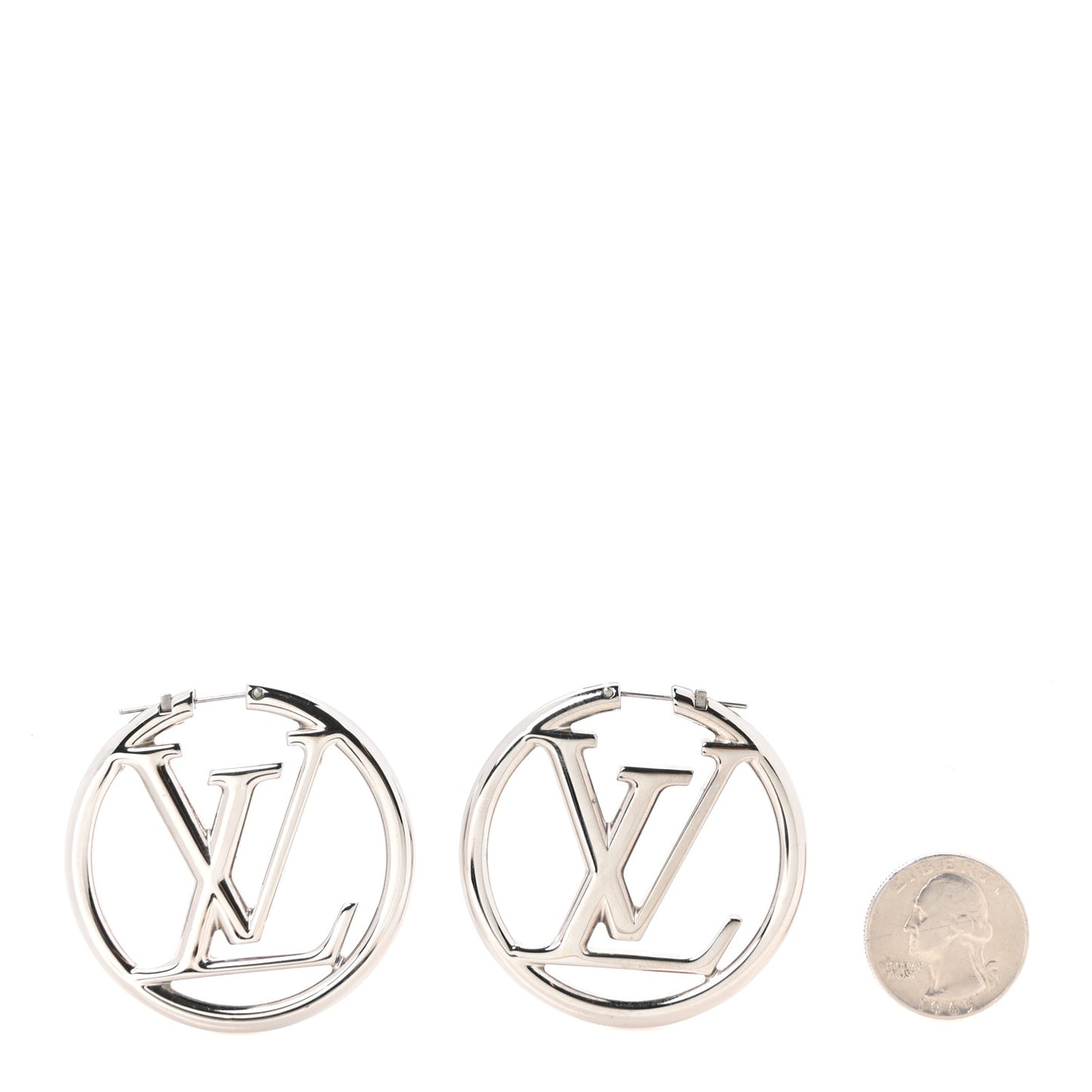 Palladium Louise Hoop Earrings Silver