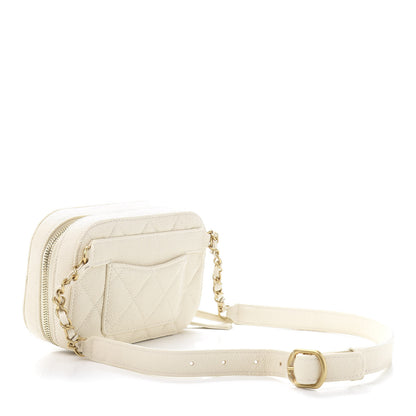 Chanel Caviar Quilted Flap Waist Bag White 3 of 10