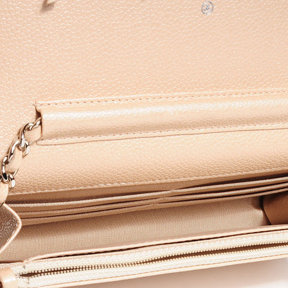 Chanel Caviar Quilted Wallet On Chain WOC Beige 5 of 9