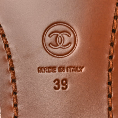 Chanel Calfskin CC Logo Mid Calf Boots 39 Caramel 6 of 15