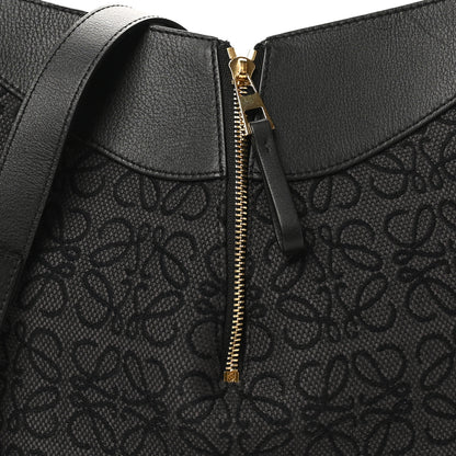 Loewe Jacquard Anagram Calfskin Small Hammock Shoulder Bag Black Charcoal 8 of 10