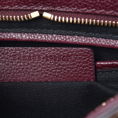 Alexander McQueen Leopard Print Pony Hair Pebbled Calfskin Small Skull Padlock Zip Around Tote Bordeaux 7 of 9
