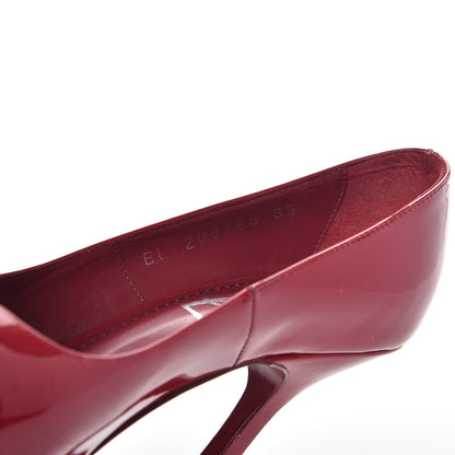 Saint Laurent Vitello Vernice Tribtoo 105 Pumps 35 Fuchsia 10 of 10