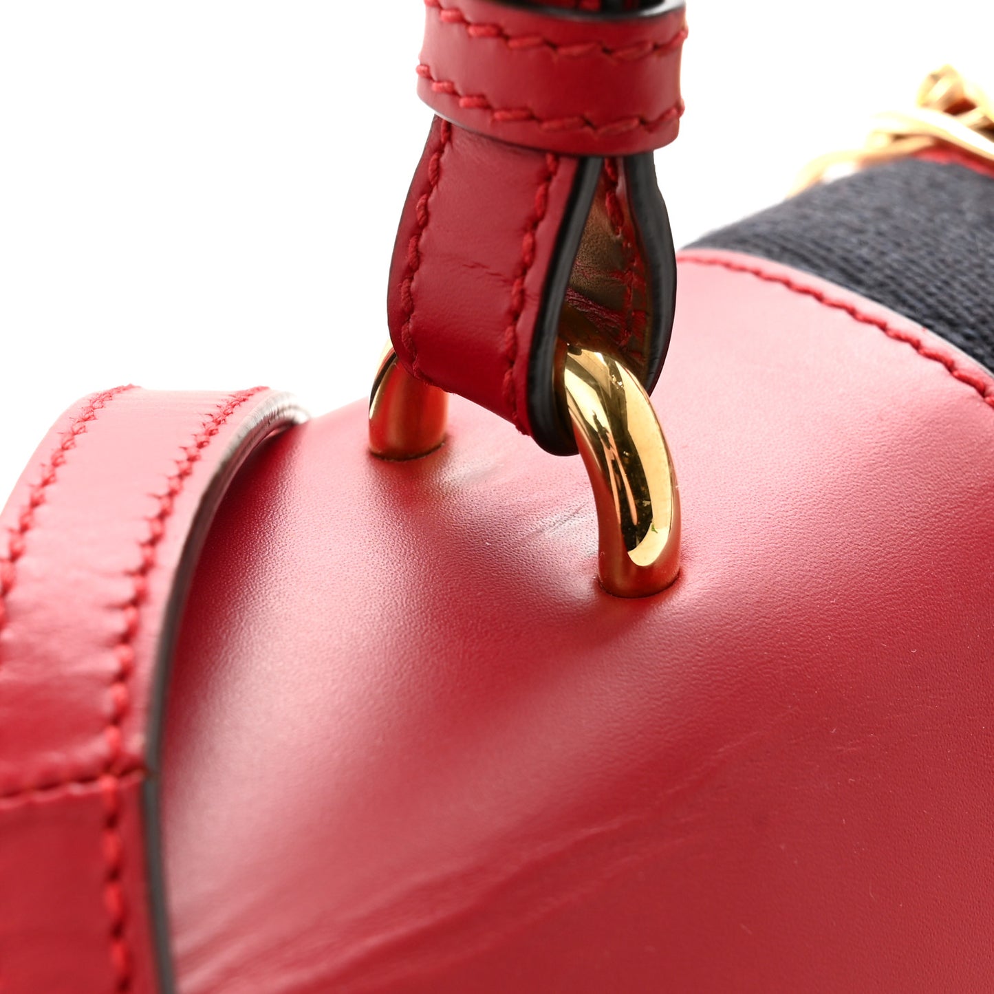 Calfskin Medium Sylvie Top Handle Bag Hibiscus Red