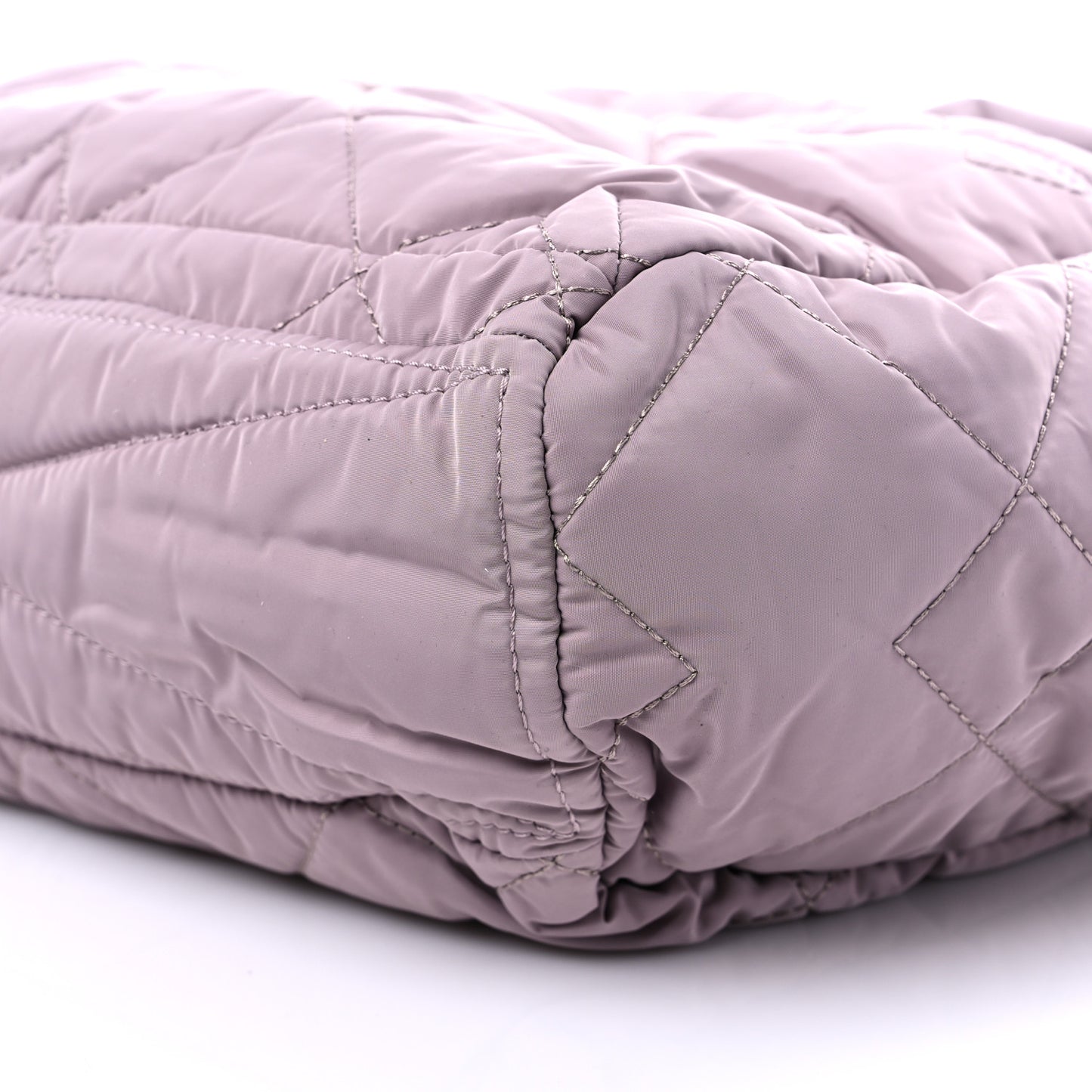 Nylon Quilted Small Weekender Bag Bark