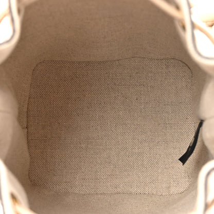 Fendi Canvas Nappa F is Fendi FF Embroidered Mini Mon Tresor Bucket Bag White Nuvola 5 of 10