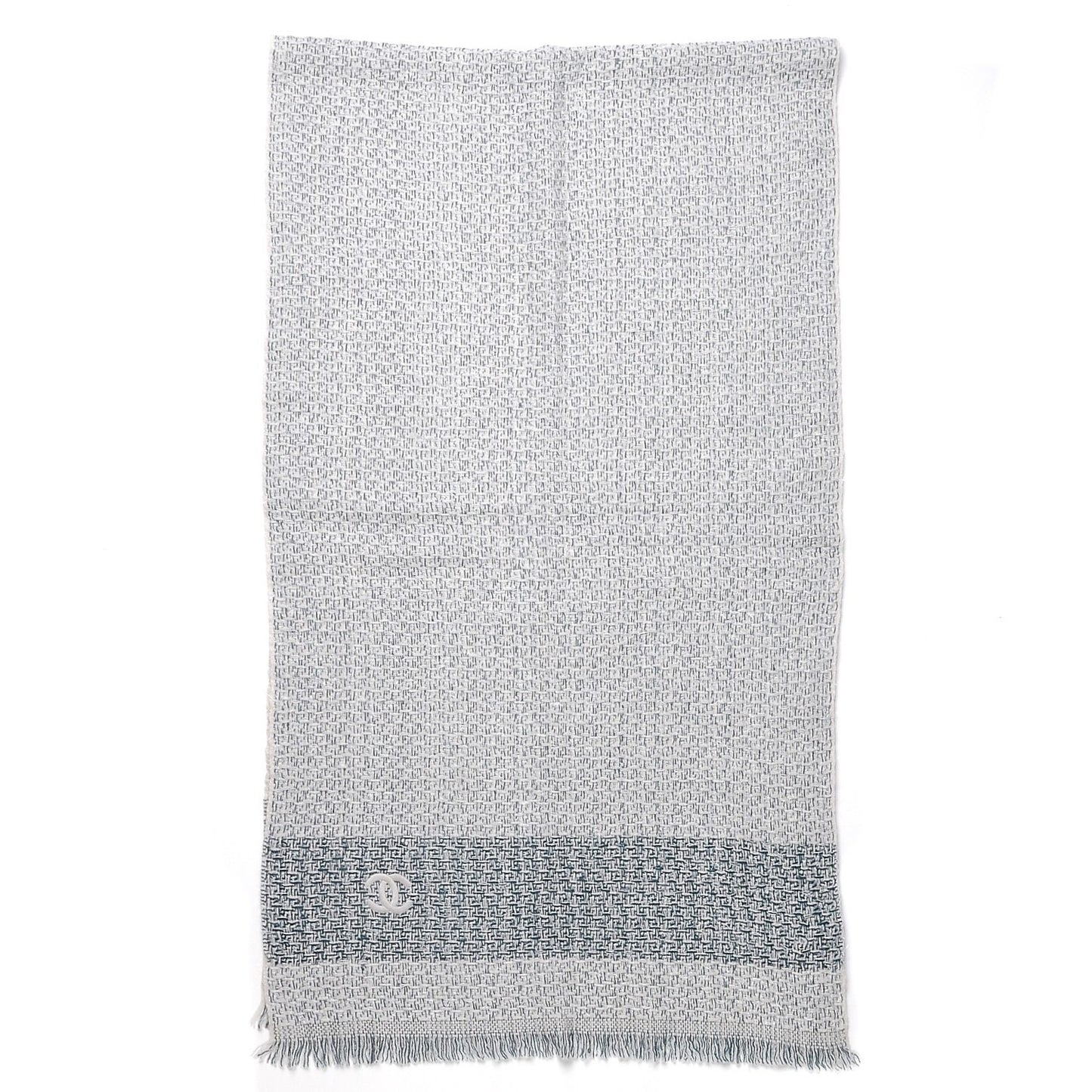 Cashmere CC Scarf White Blue