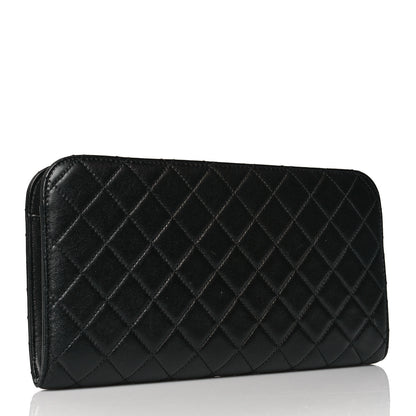 Chanel Lambskin Quilted Coco Midnight Clutch Black 3 of 10