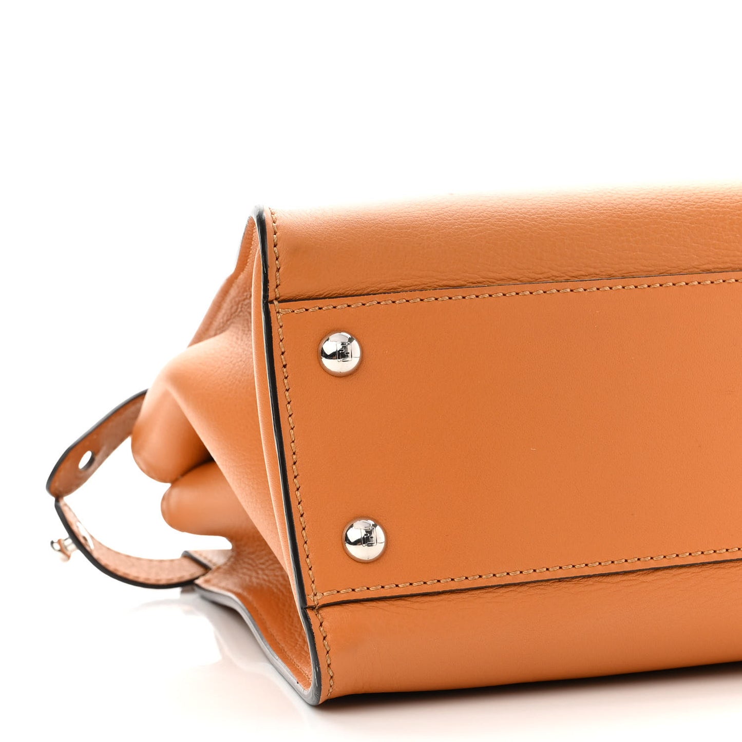 Vitello Seta Shiny Nappa Plexiglass Granite Medium Peekaboo Iconic Satchel Ginger Latte