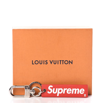 Louis Vuitton X SUPREME Epi Key Chain Bag Charm Red 4 of 4