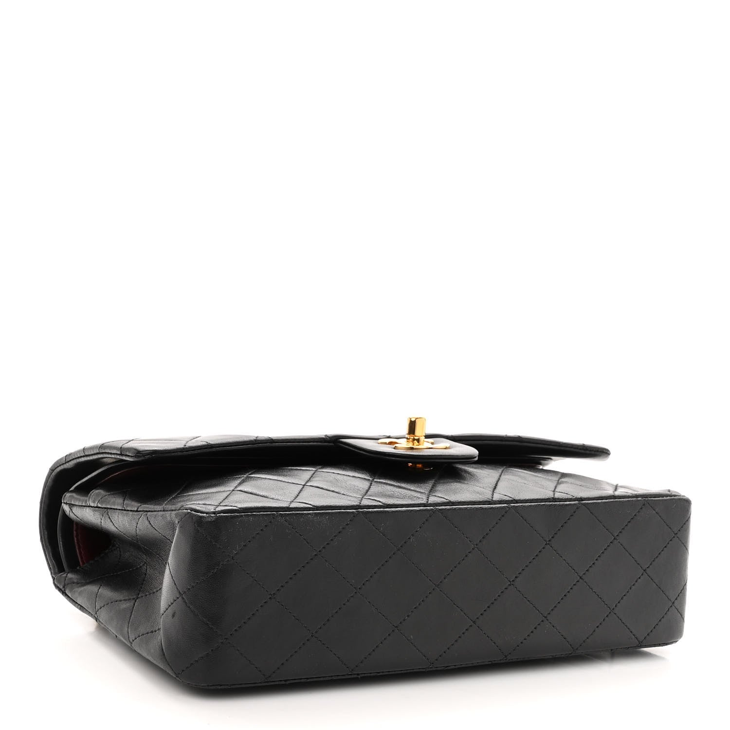 Chanel Lambskin Quilted Medium Double Flap Black 3 of 9