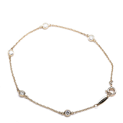 Tiffany 18K Yellow Gold Diamond .45ct Elsa Peretti Diamonds by the Yard Bracelet 3 of 6