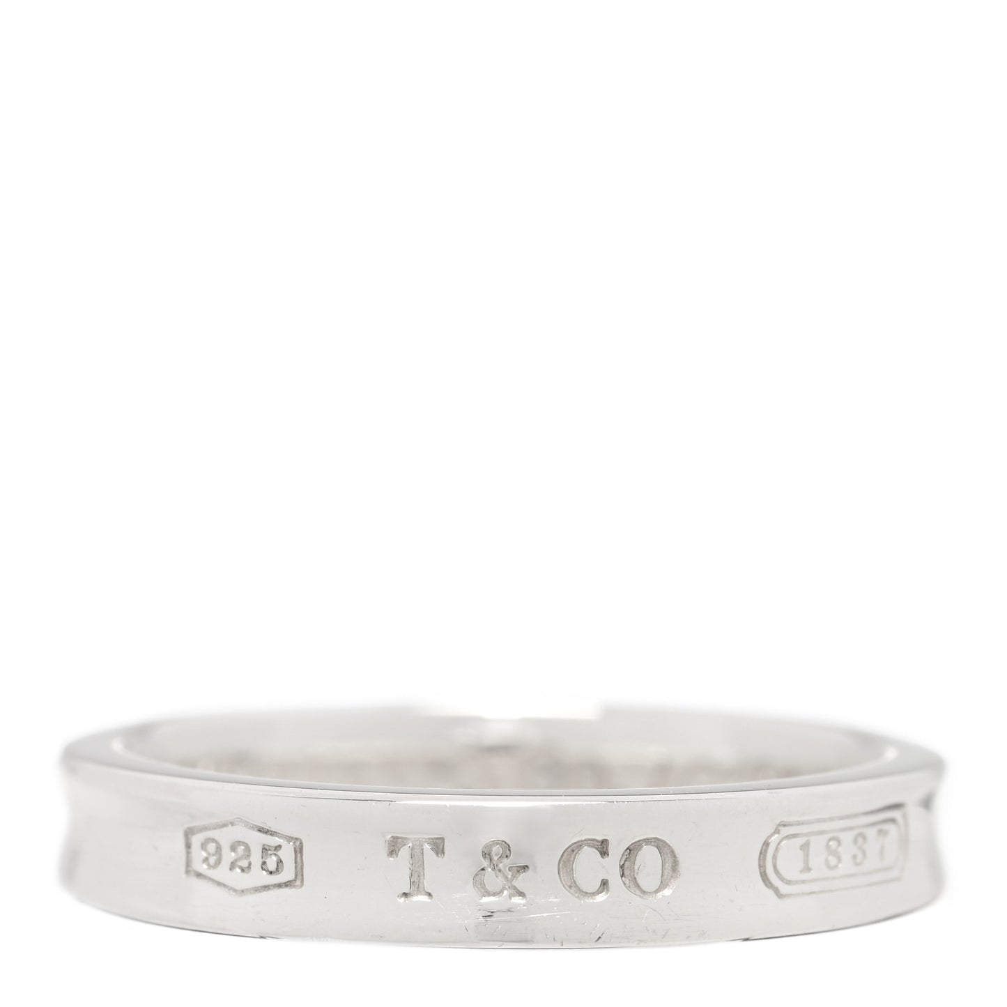 Sterling Silver Narrow 1837 Band Ring 59 8.75