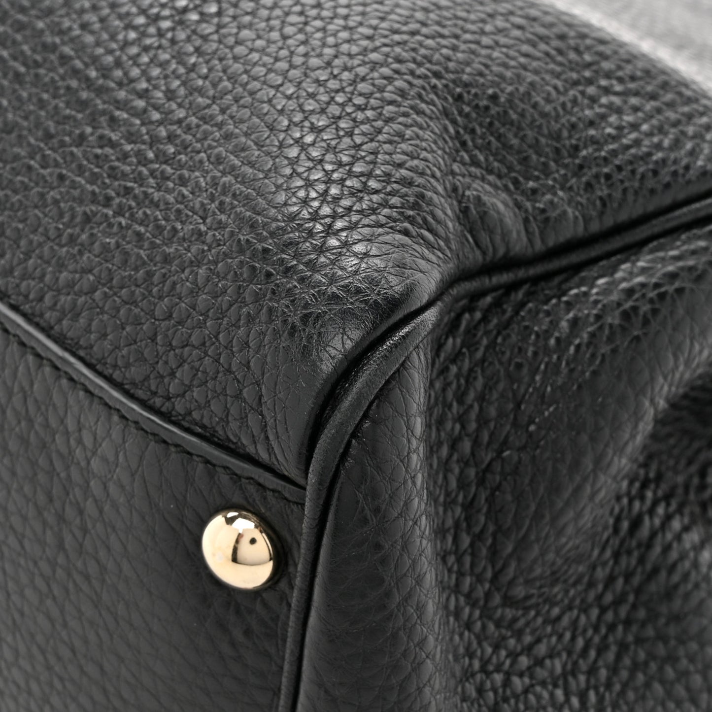 Cellarius Calfskin Mini Bamboo Shopper Tote Black