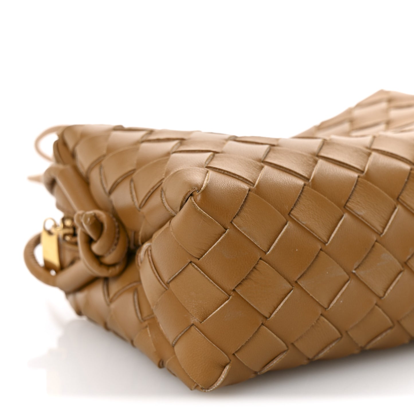 Nappa Intrecciato Mini Loop Camera Bag Camel