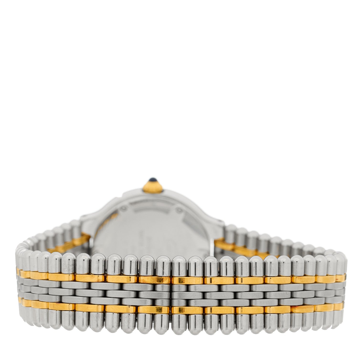 Cartier Stainless Steel 18K Yellow Gold 28mm Must De 21 Bullet Link Quartz Watch 3 of 4