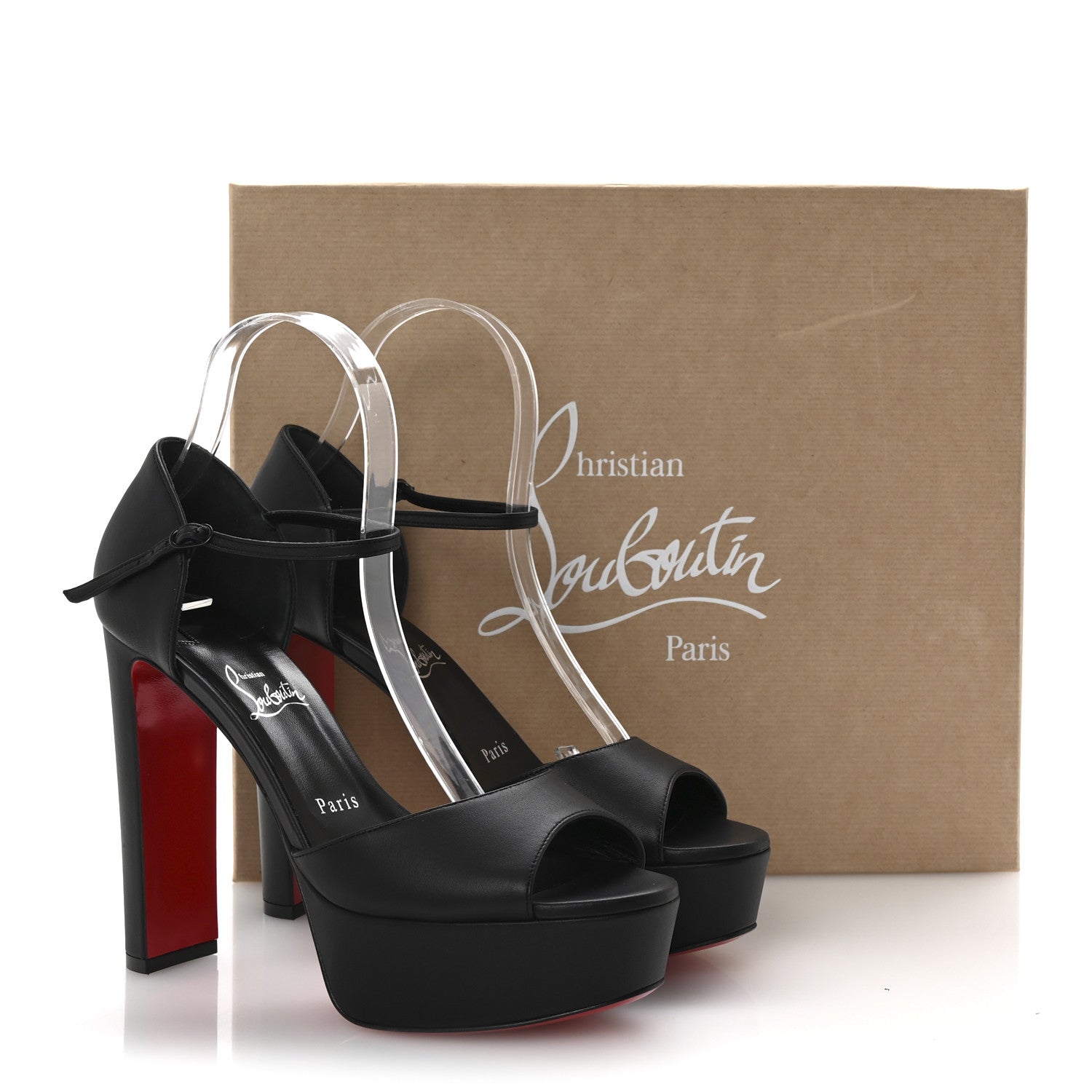Christian Louboutin Nappa Sandaloo 130 Sandals 39 Black 9 of 9