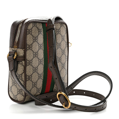 Gucci X BALENCIAGA BB Supreme Monogram Web Mini Ophidia Messenger Beige New Acero 3 of 13