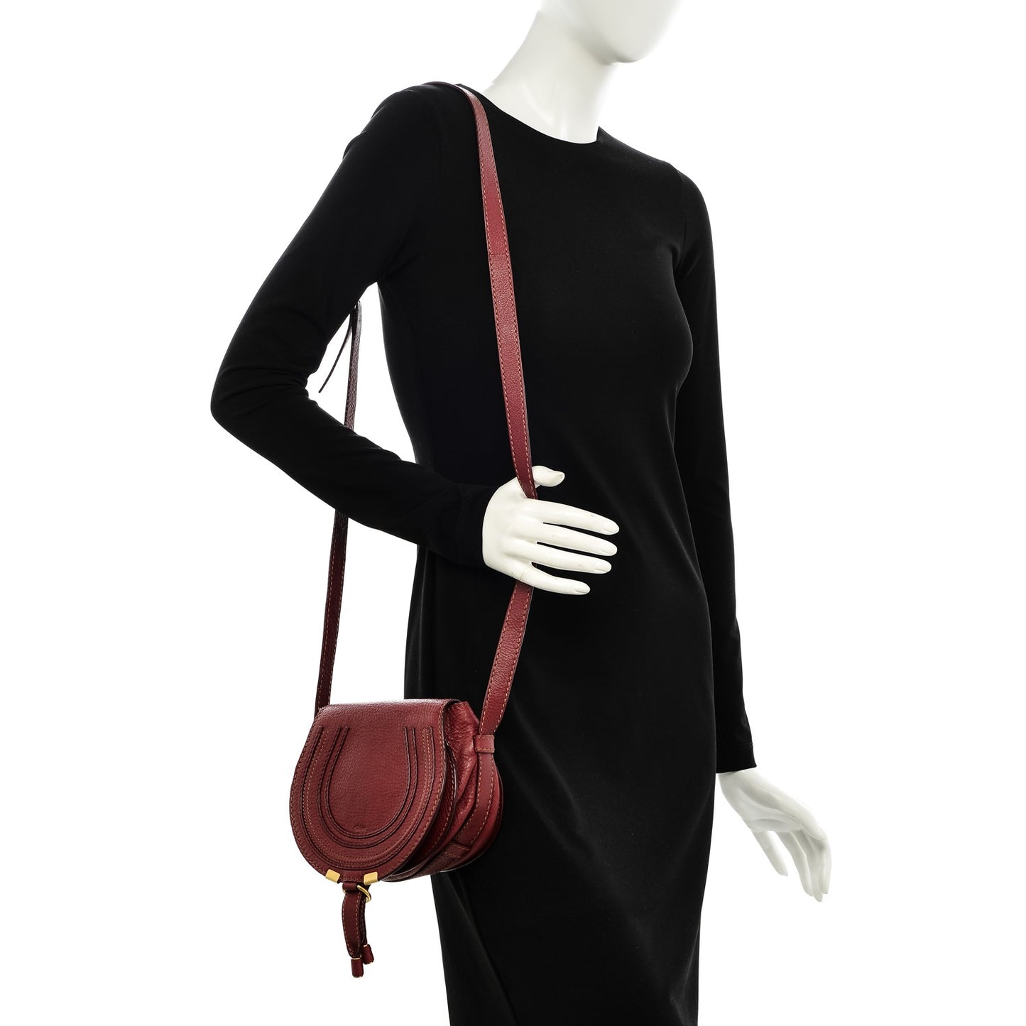 Calfskin Mini Marcie Round Crossbody Bag