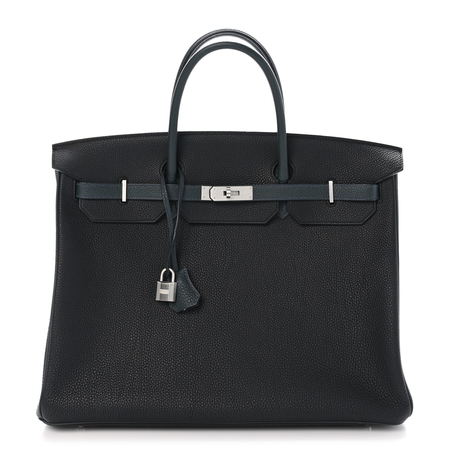 Togo Horseshoe Birkin 40 Black Vert Rousseau