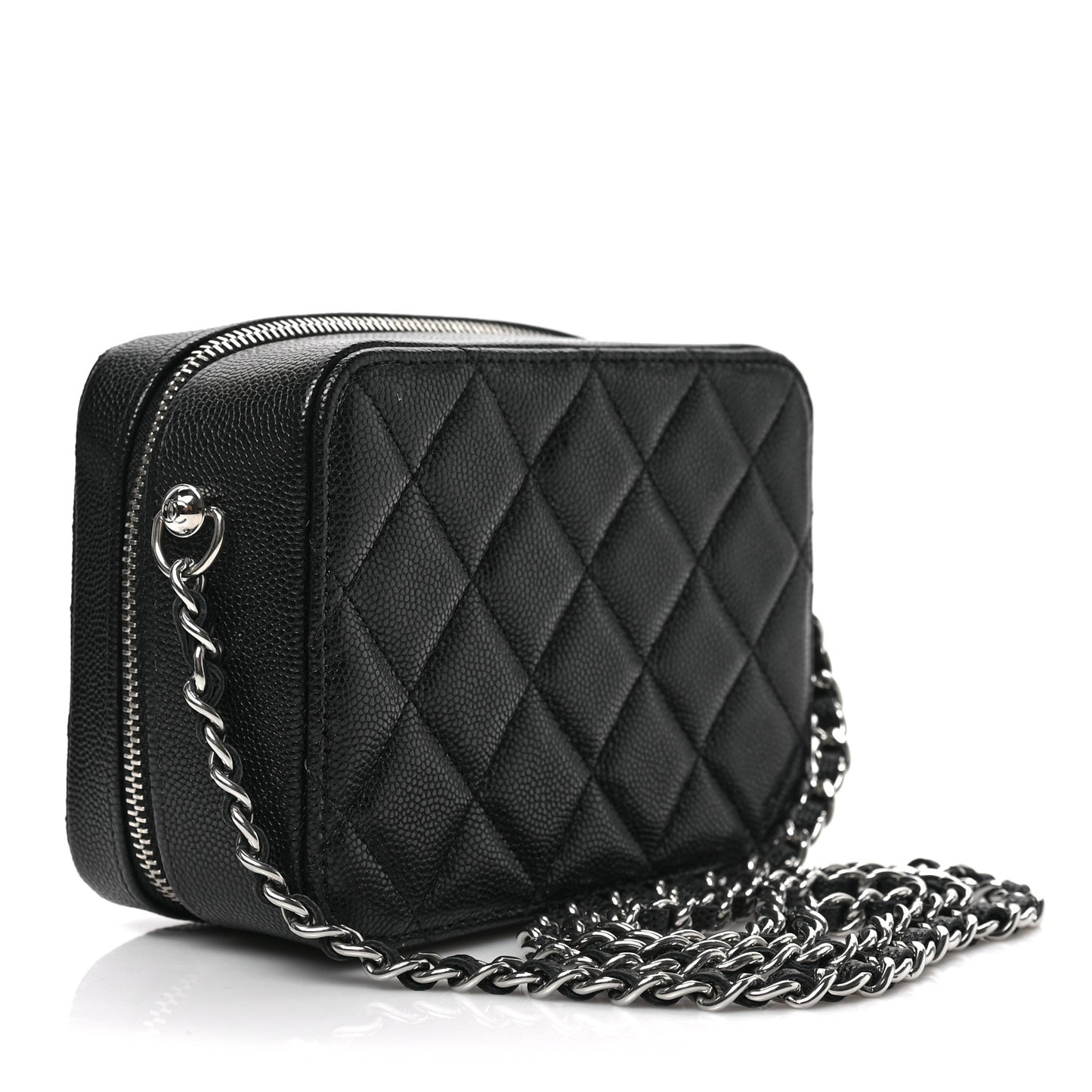 Caviar Quilted Camera Bag Black