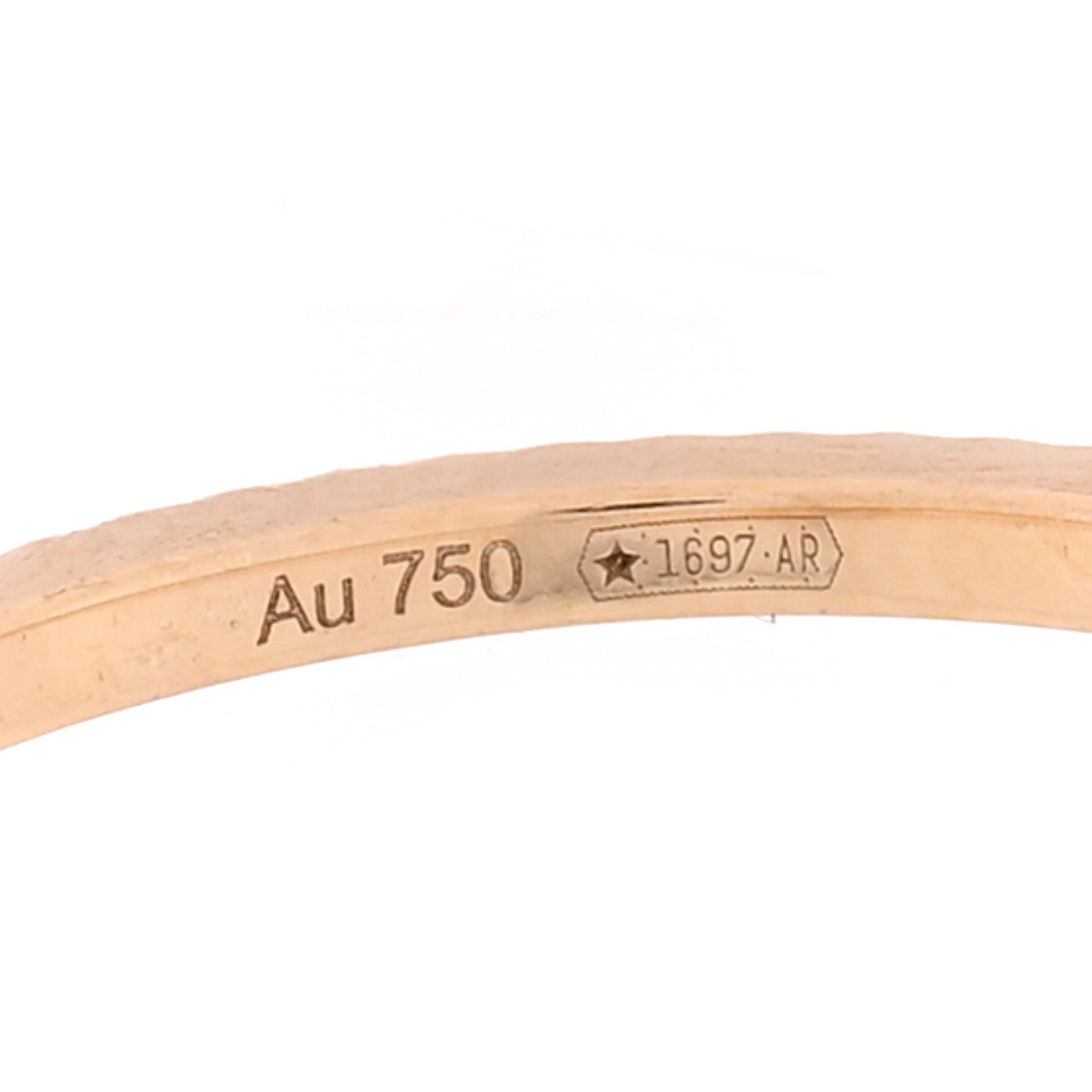 18K Yellow Gold GG Running Charm Ring 49 4.75