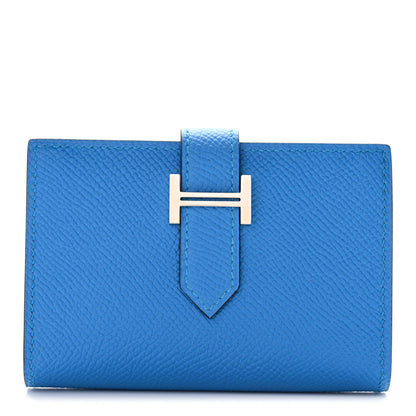 Hermes Epsom Bearn Card Holder Wallet Turquoise 1 of 8