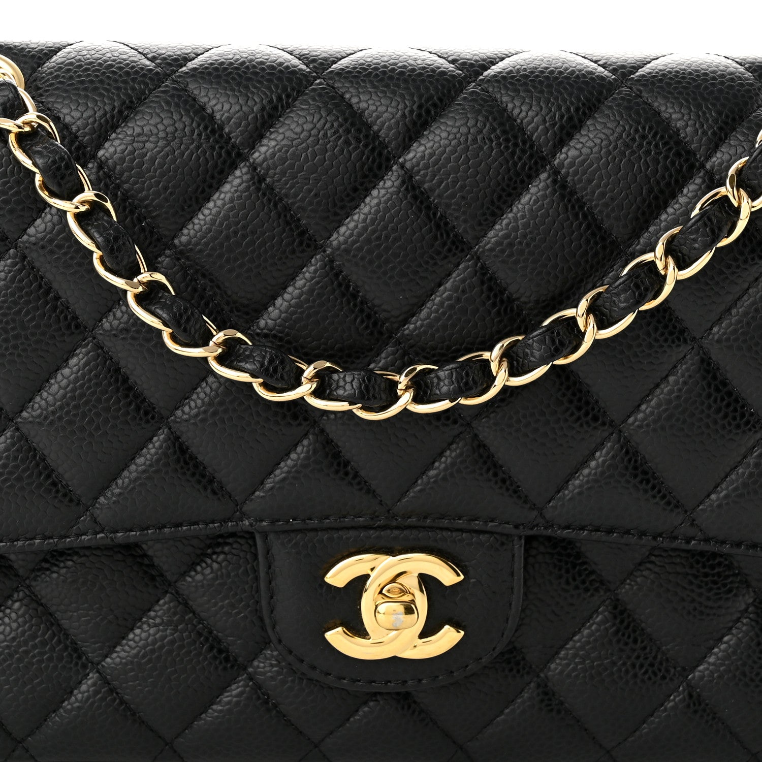Chanel Caviar Quilted Medium Double Flap Black 8 of 12