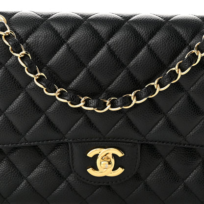 Chanel Caviar Quilted Medium Double Flap Black 8 of 12