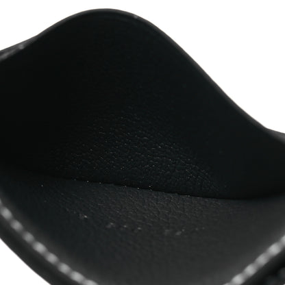 Hermes Evergrain H Sellier Card Holder Black 5 of 10