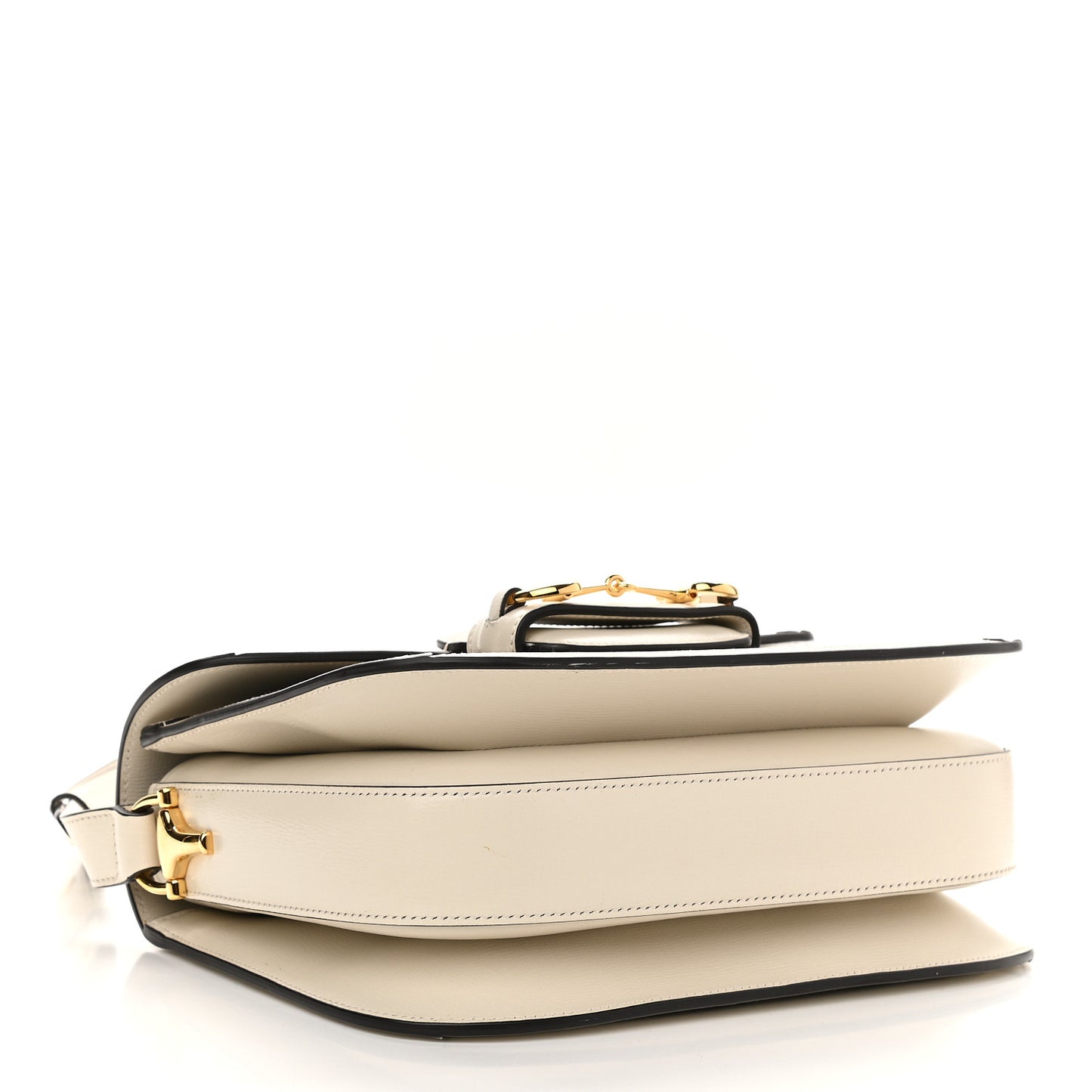 GG Supreme Monogram Horsebit 1955 Shoulder Bag Beige Mystic White