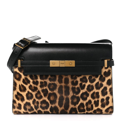 Saint Laurent Calf hair Calfskin Manhattan Baguette Black 1 of 9