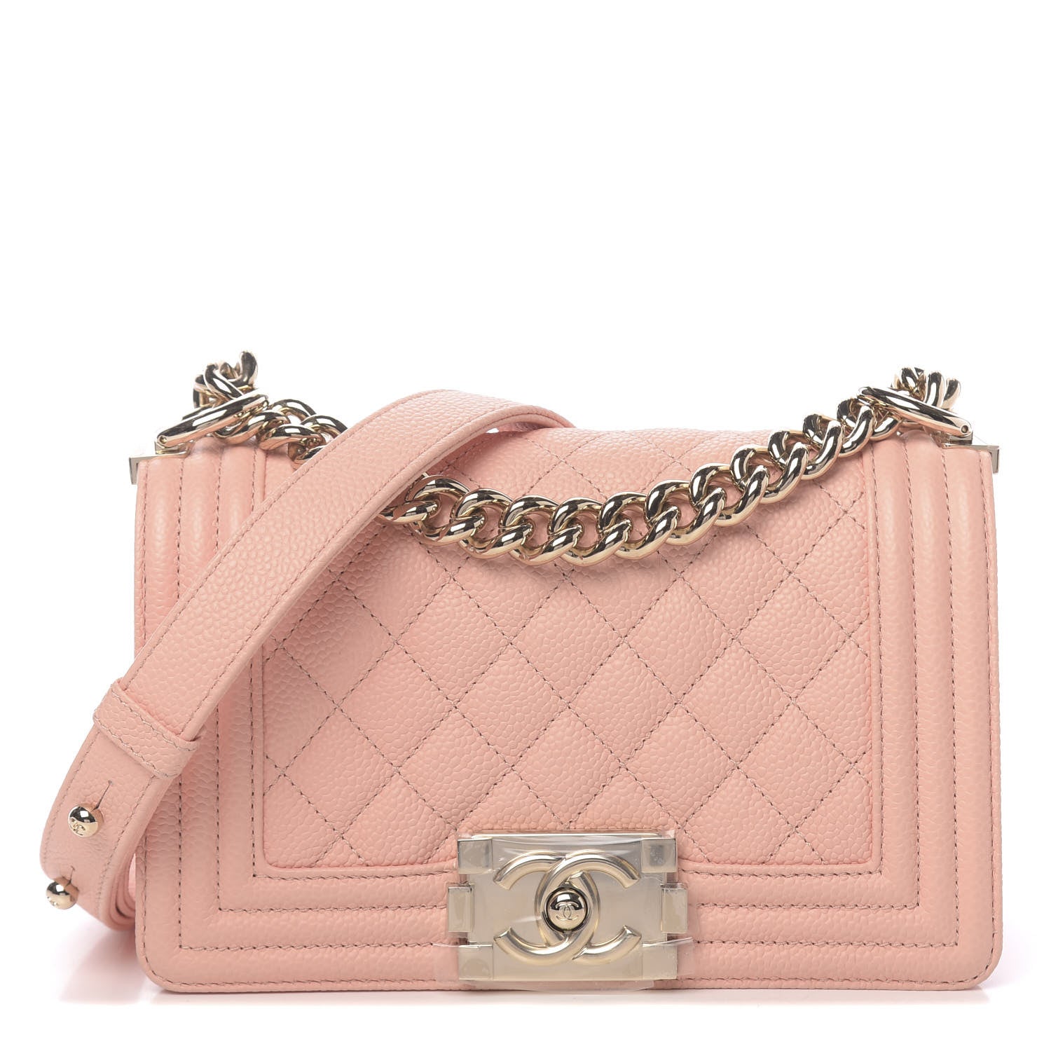 Chanel Caviar Quilted Small Boy Flap Light Pink 1 of 10