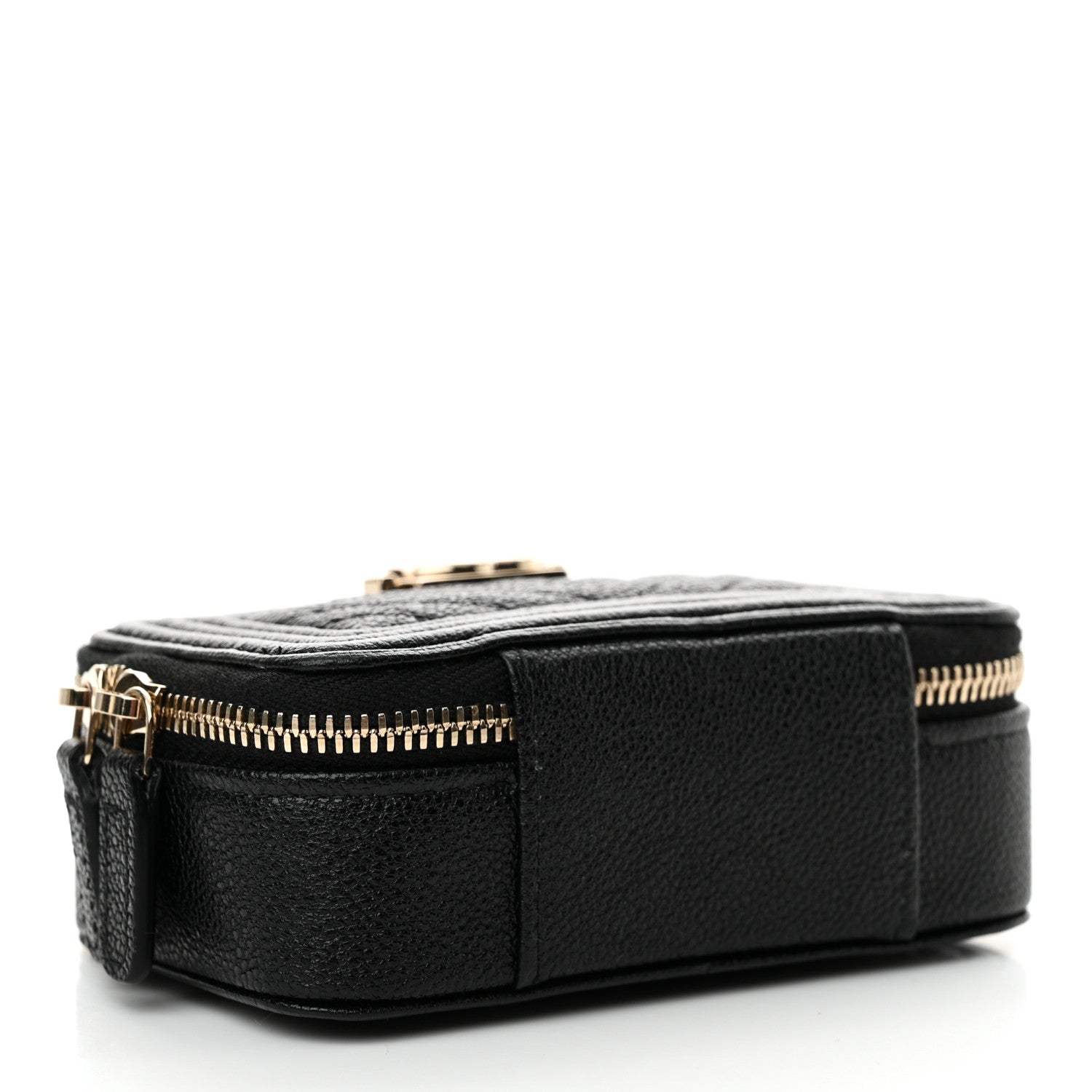 Chanel Caviar Chevron Quilted Mini Boy Clutch With Chain Black 4 of 10