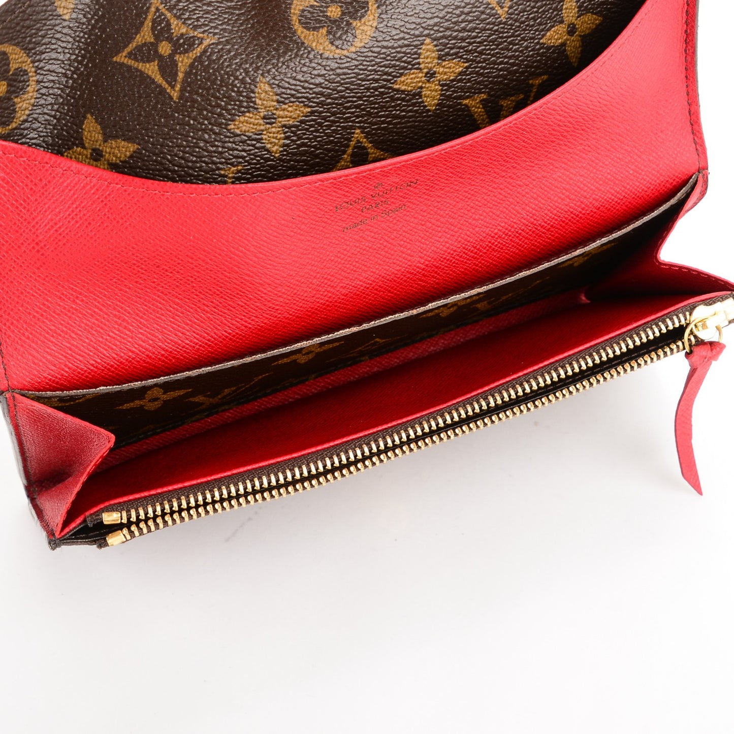 Monogram Emilie Wallet Red