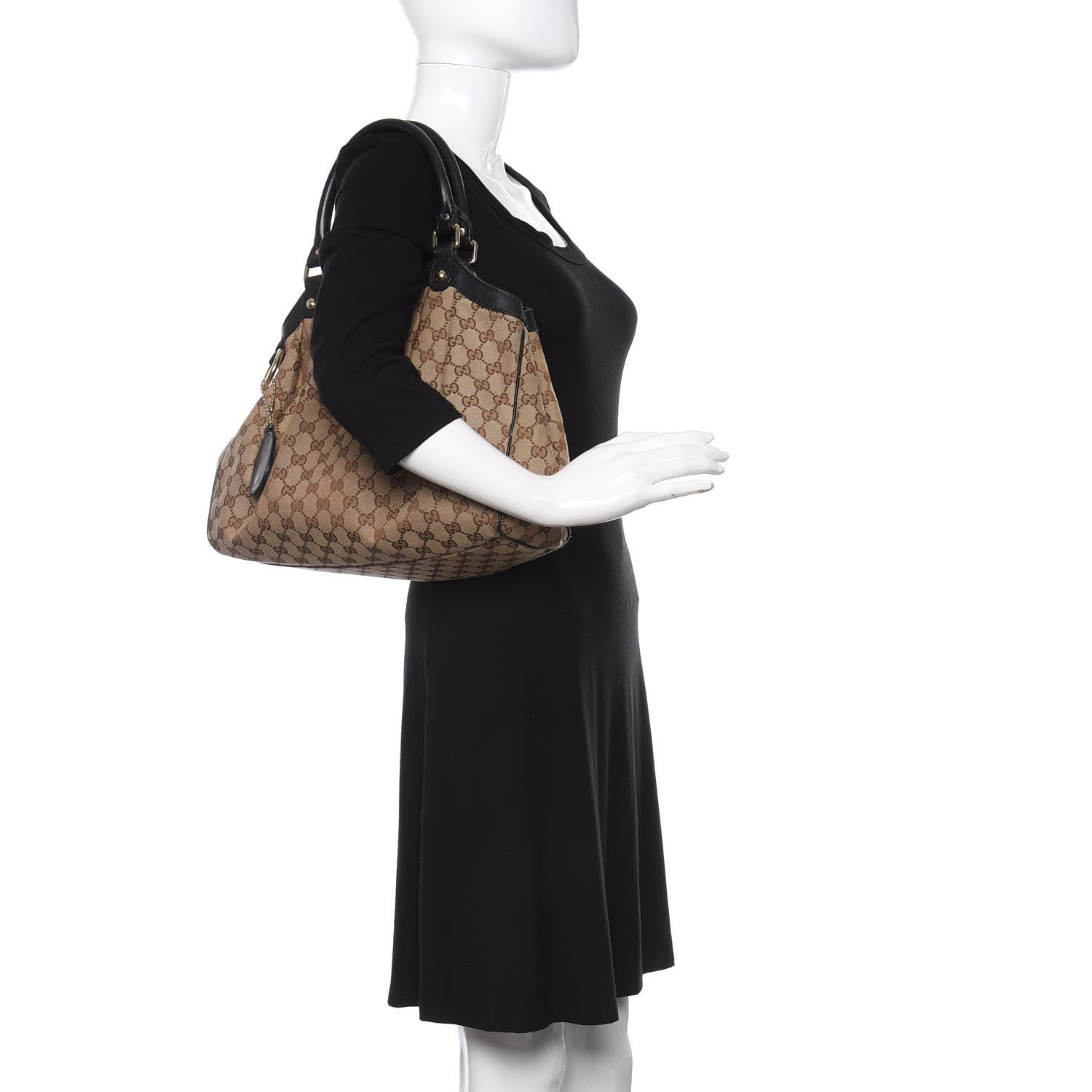 Gucci Monogram Medium Sukey Tote Beige Ebony Black 2 of 18