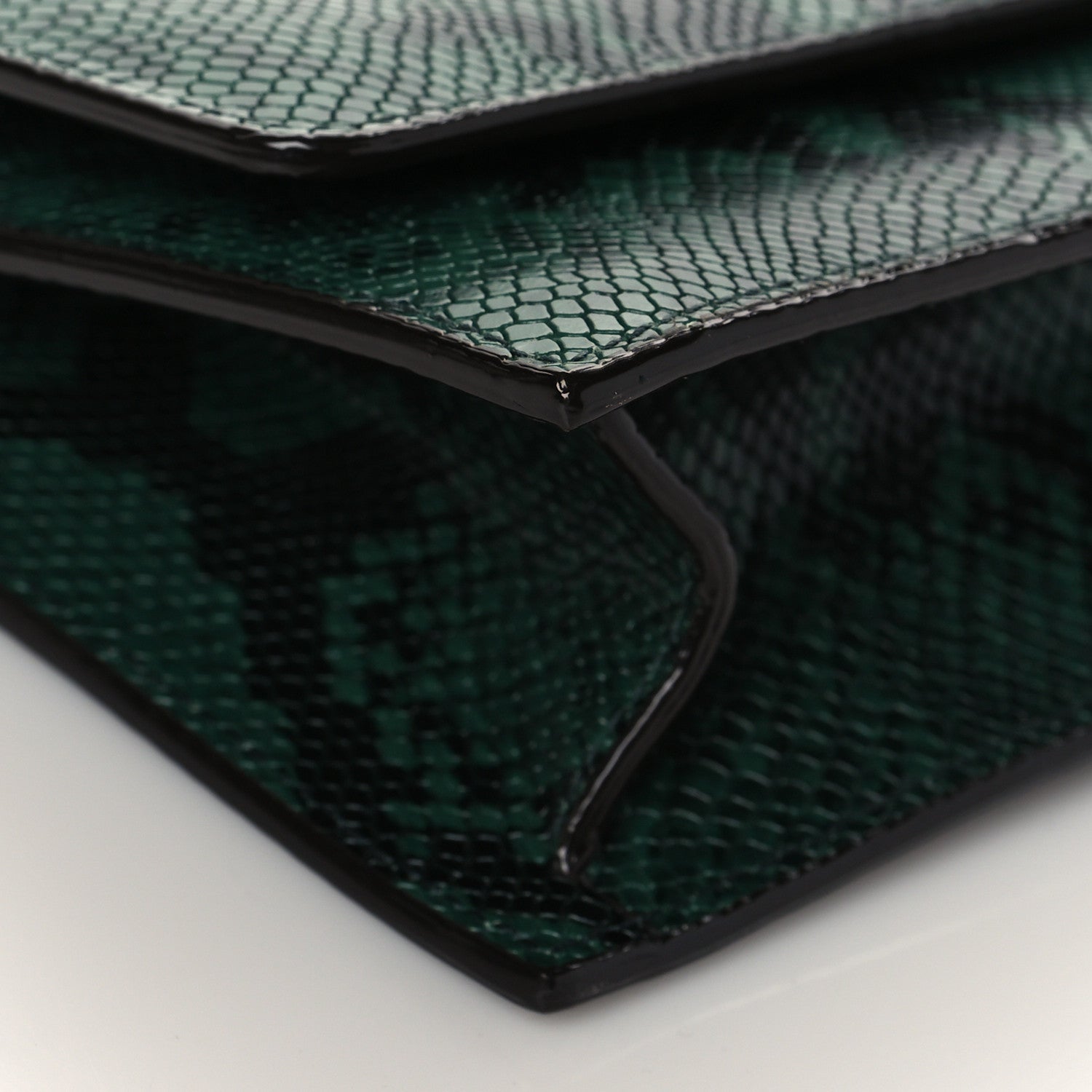 Jimmy Choo Calfskin Snakeskin Embossed Varenne Chain Clutch Dusk 8 of 9