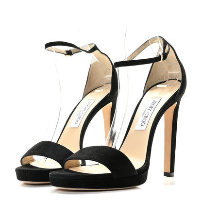 Jimmy Choo Suede Misty 120 Sandals 40 Black 2 of 12