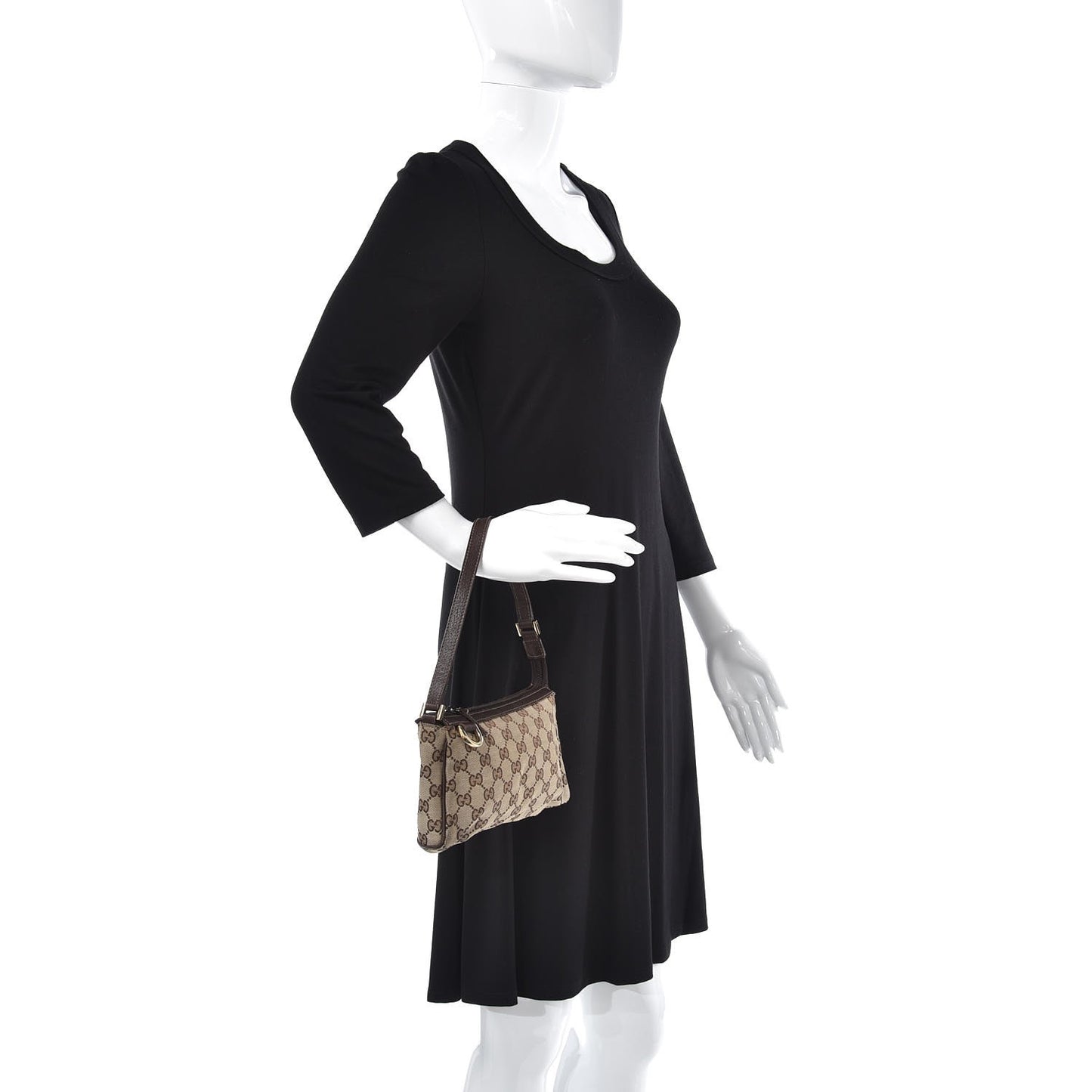 Monogram D Ring Cosmetic Case Brown