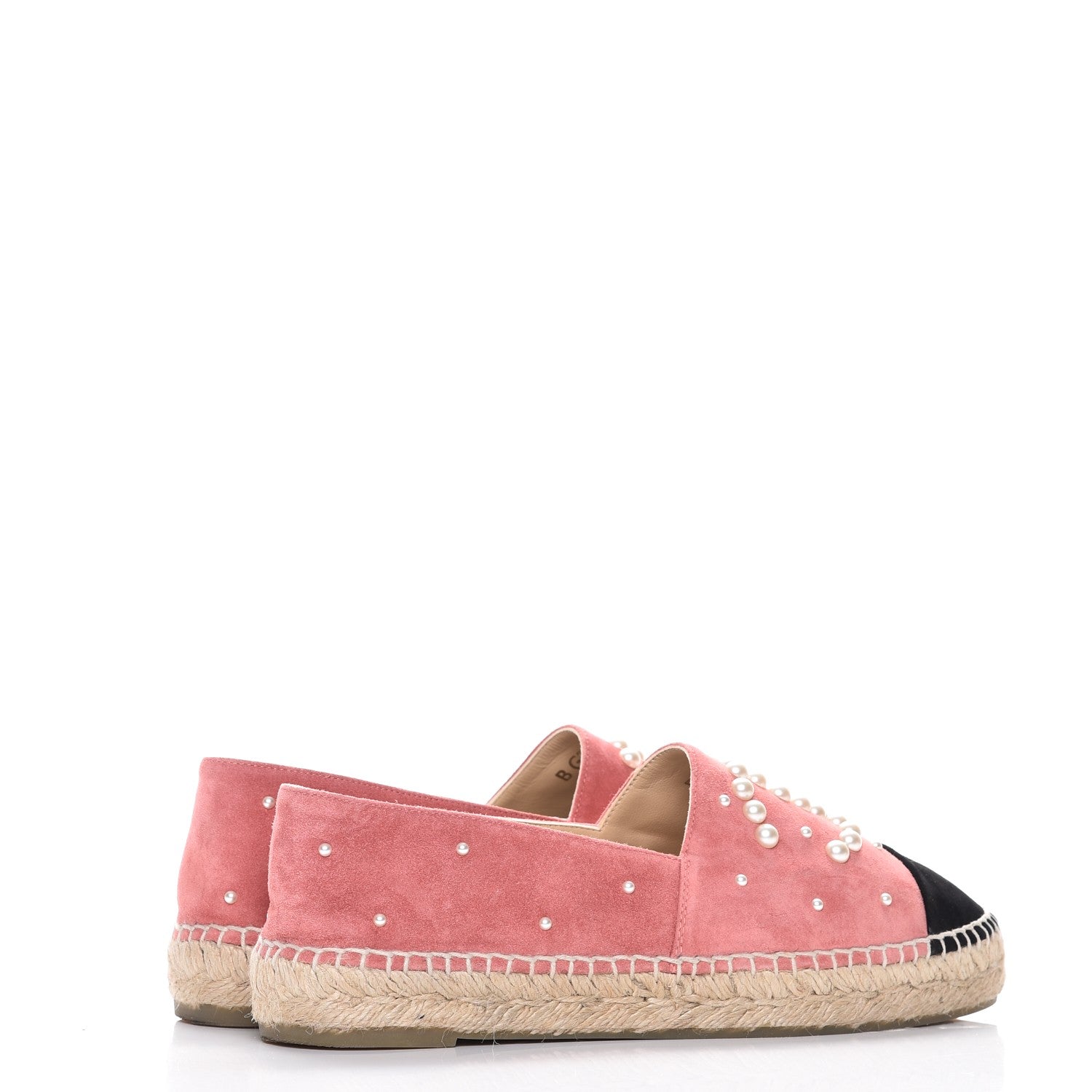 Chanel Suede Pearl CC Espadrilles 39 Pink 4 of 11