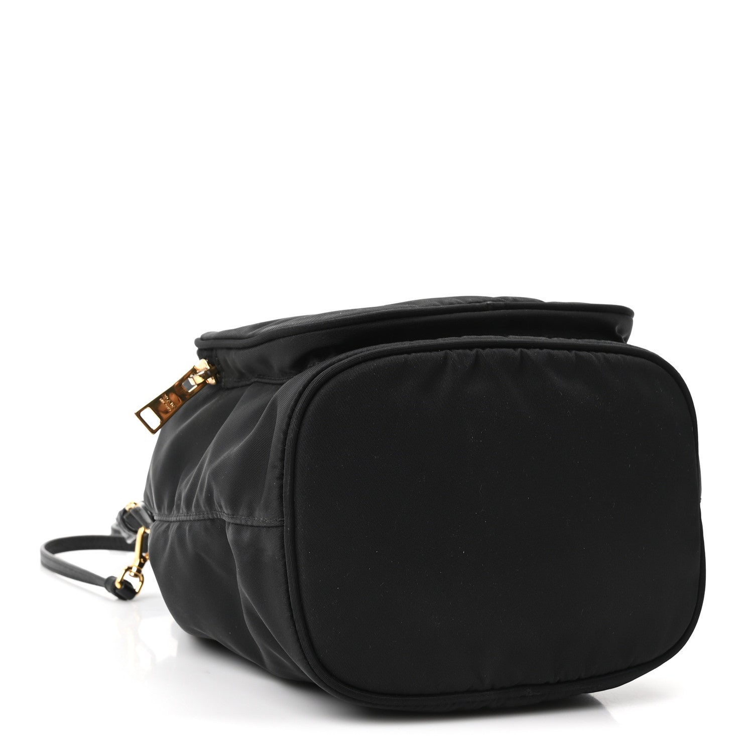 Prada Saffiano Tessuto Nylon Mini Bucket Crossbody Bag Black 3 of 9