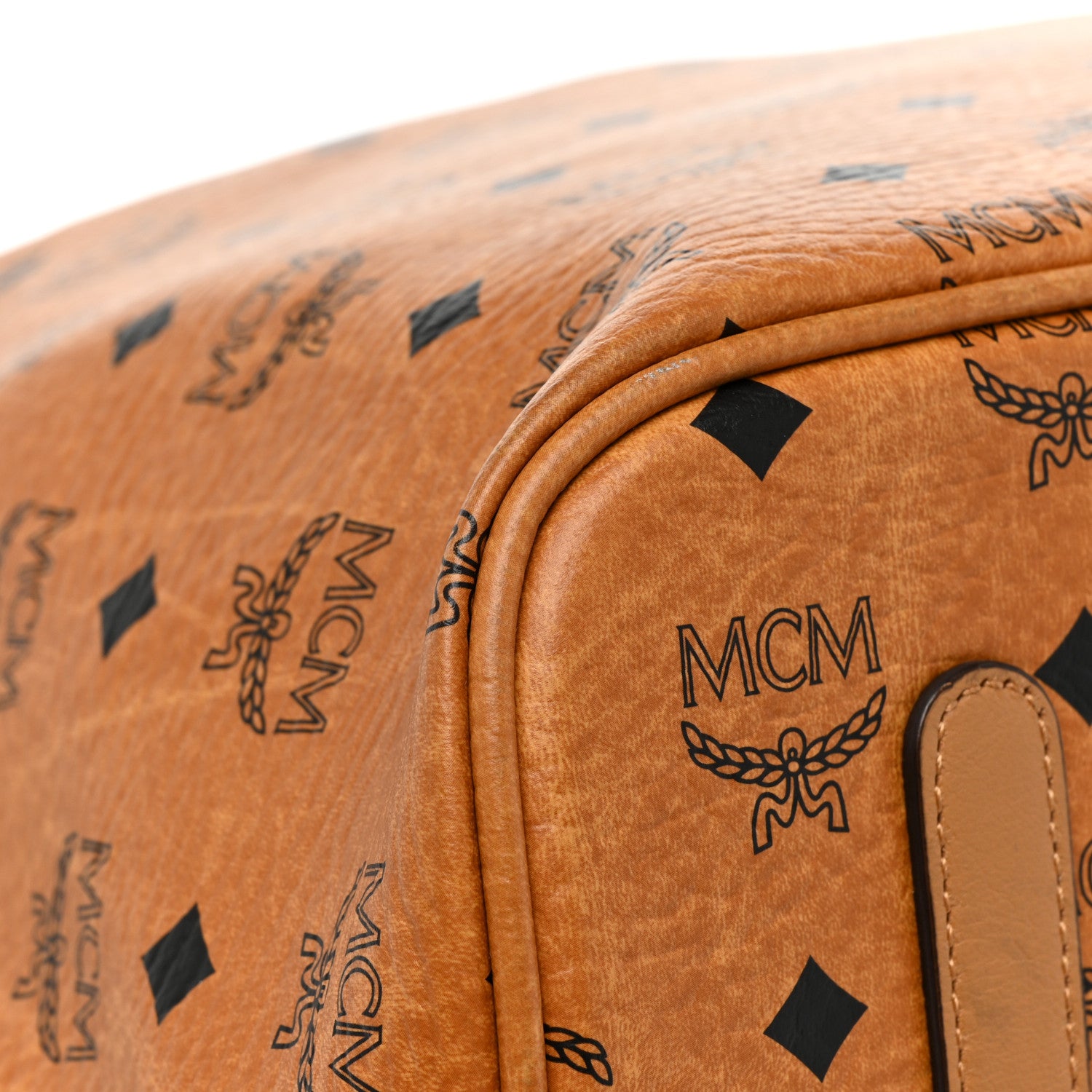 MCM Visetos Large Liz Reversible Shopper Tote Cognac 15 of 16