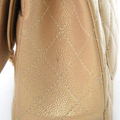Chanel Pearly Caviar Quilted Jumbo Double Flap Gold 17 of 18