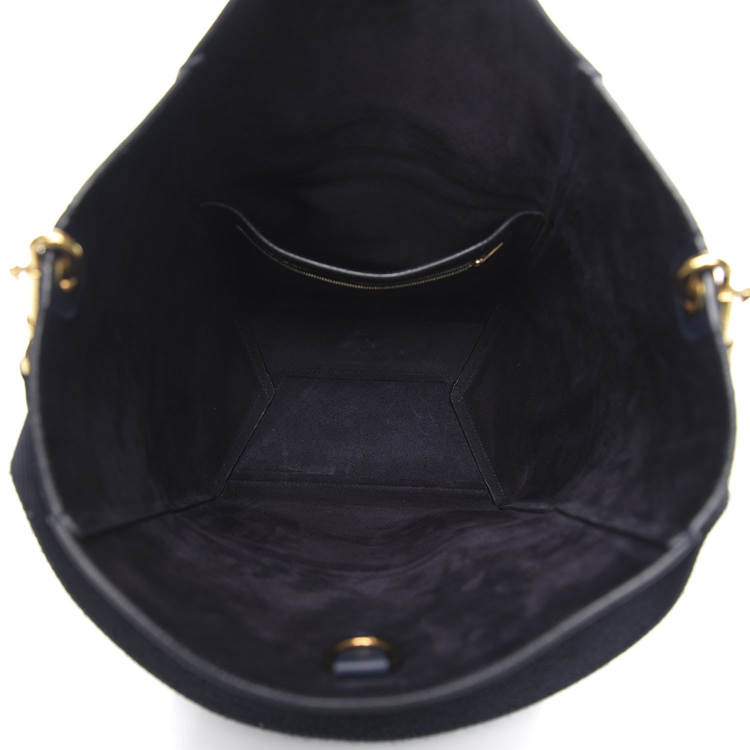 Celine Soft Grained Calfskin Sangle Bucket Bag Navy Blue 5 of 9