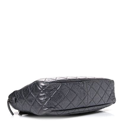 Chanel Metallic Aged Calfskin Quilted Large Reissue Camera Case Silver 4 of 10