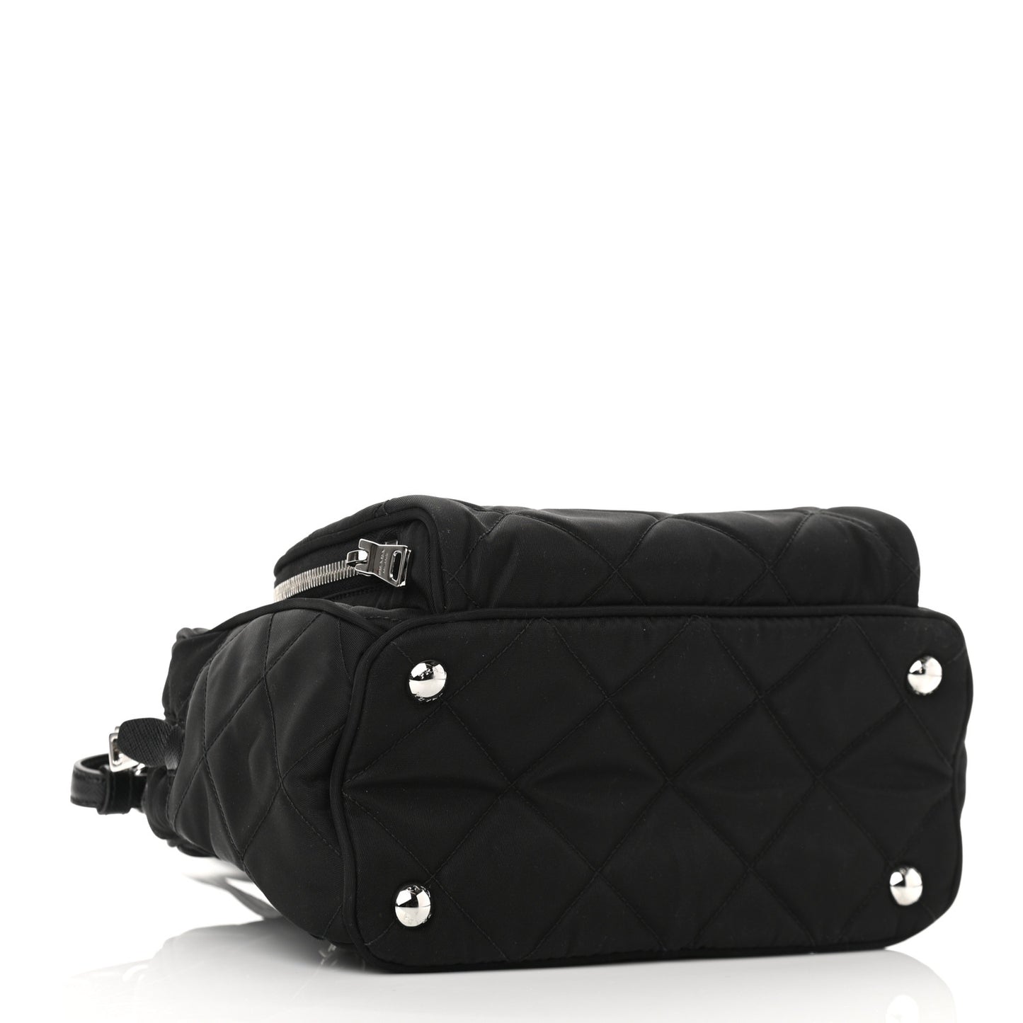 Nylon Tessuto Impuntu Quilted Backpack Black