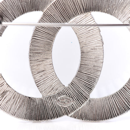 Chanel Baguette Crystal CC Brooch Silver 3 of 4