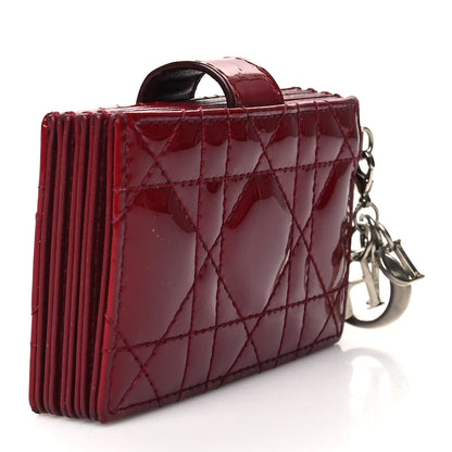 Christian Dior Patent Cannage Lady Dior 5-Gusset Card Holder Scarlet 3 of 11