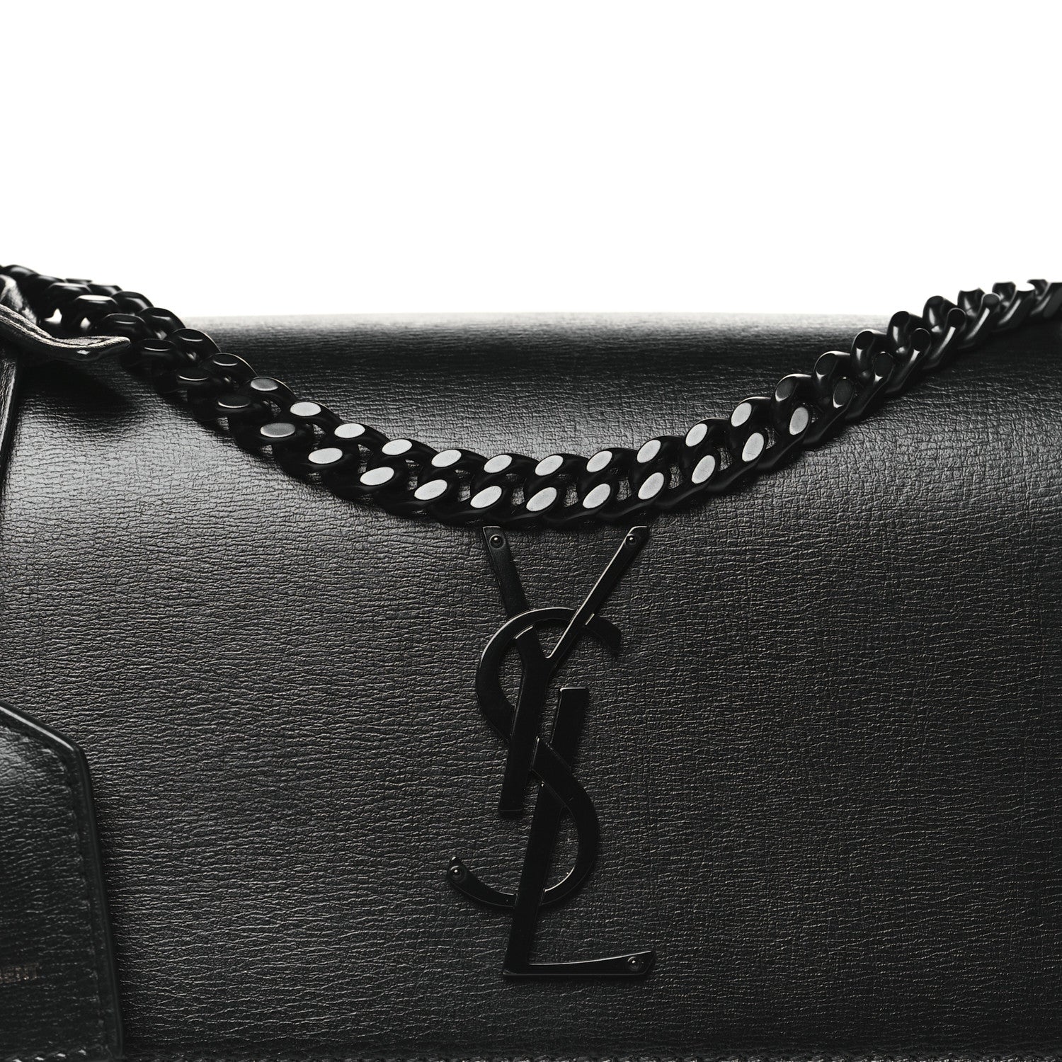 Saint Laurent Calfskin Medium Monogram Monochrome Sunset Black 8 of 11